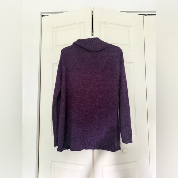 Karen Scott Women's Cowlneck Seamed Sweater Purple Knit Sweater Size XL - Picture 7 of 7